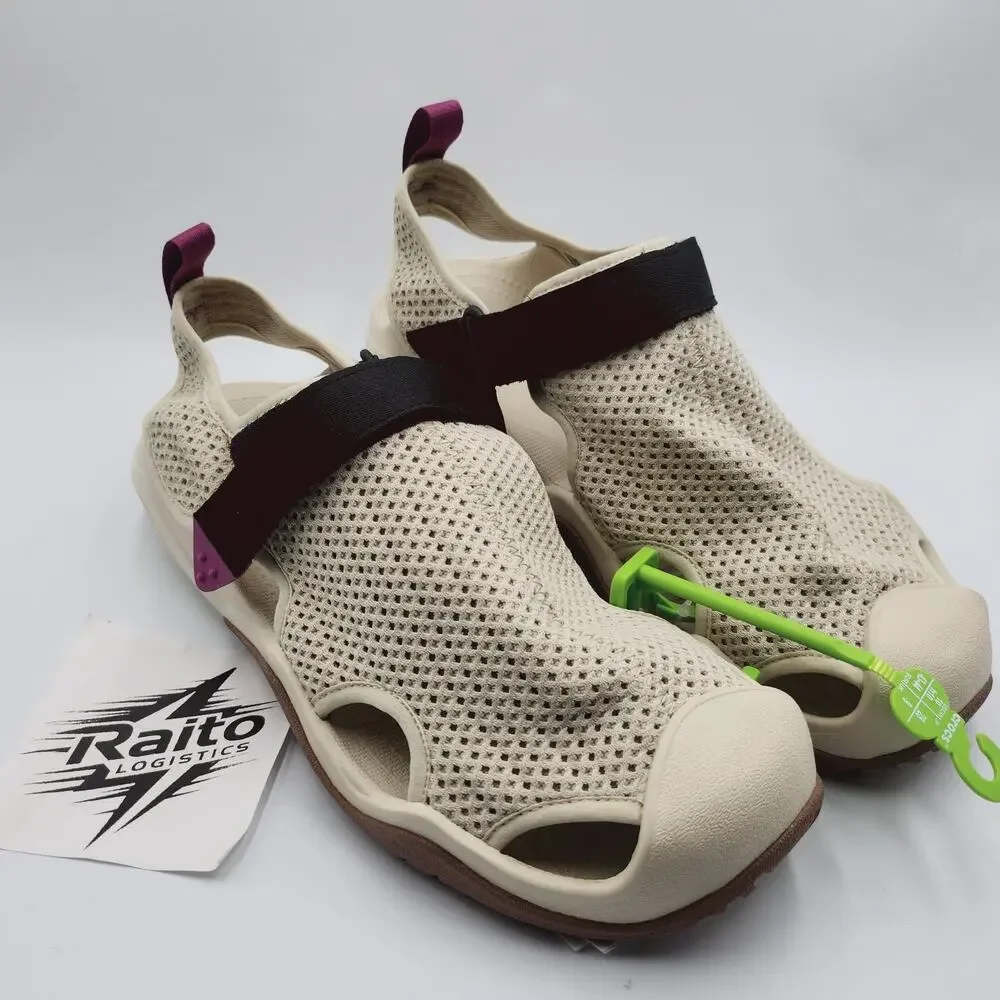 Men’s Size 10 Crocs Deck Sandal Swiftwater Mesh Upper Lightweight Beige 211095